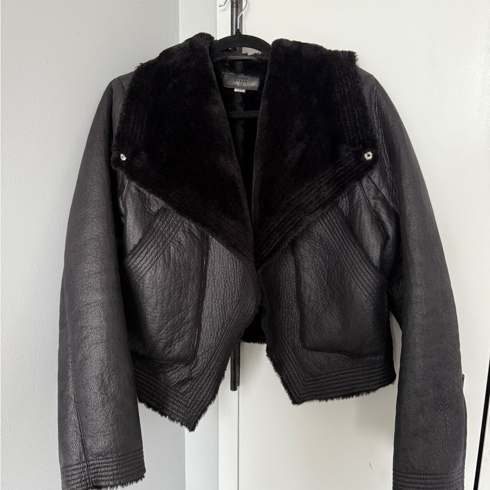 BLANKNYC Faux Leather Faux Fur Jacket